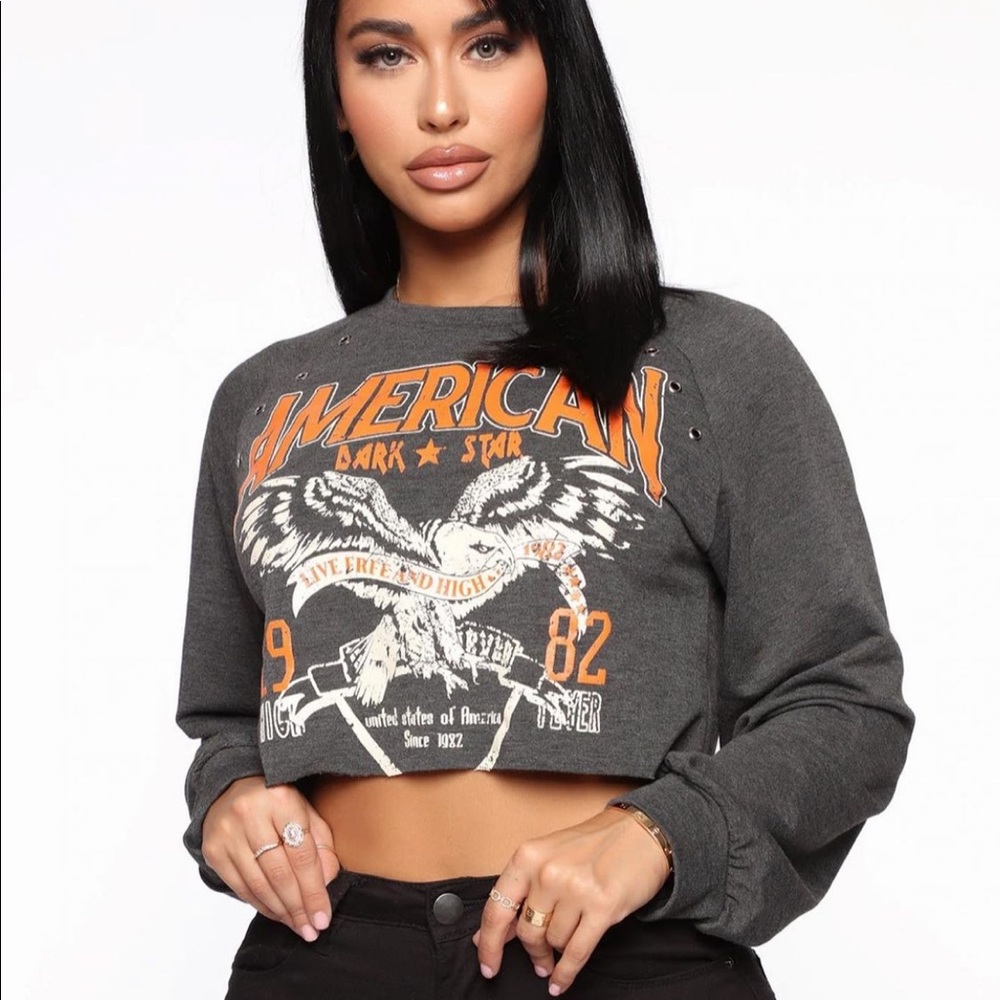 Fashion Nova Graphic Long Sleeve Top